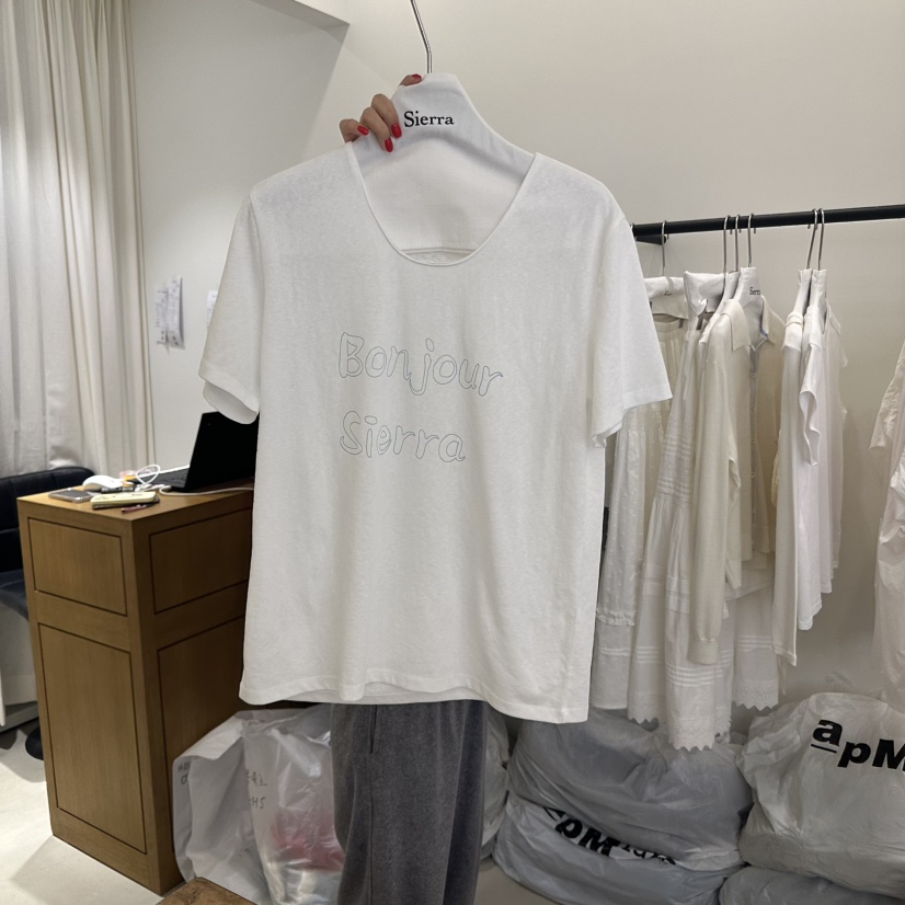 SIERRA東大門直郵女士新品職業人氣25春夏休閑時尚推薦真品T恤SIERRAT恤圖色2
