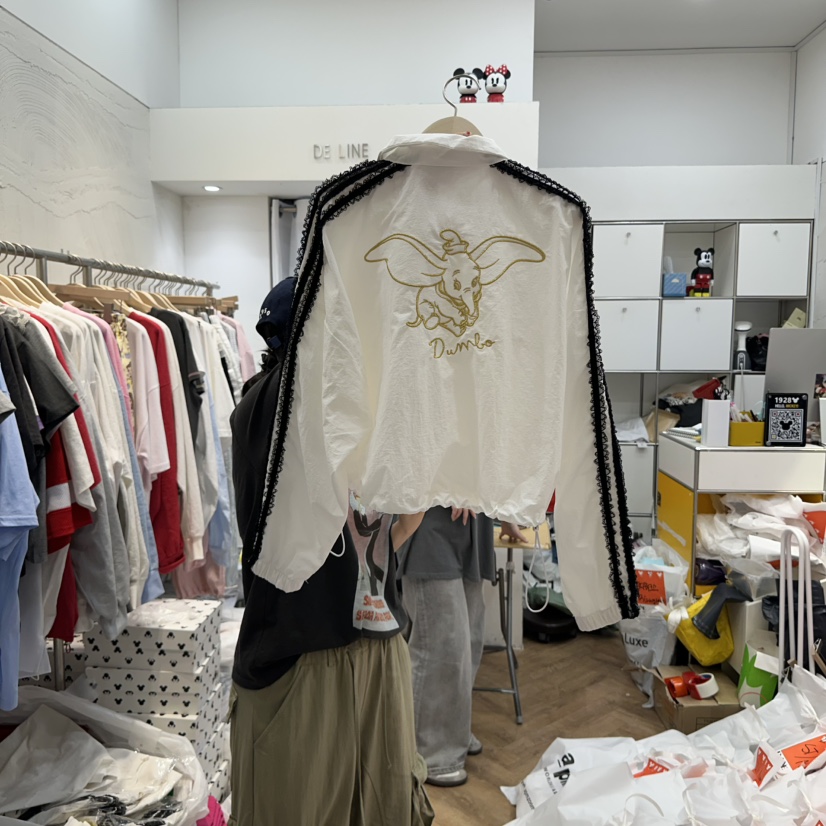 DE LINE韓國代購女裝新品熱賣時尚25春夏休閑人氣夾克小飛象DE LINE夾克