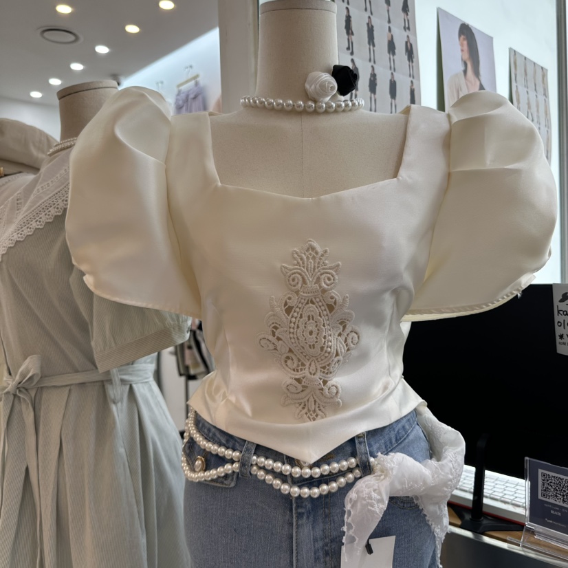 CHEAP-CHIC韓國代購女裝新品休閑熱賣人氣真品25春夏襯衫蕾絲衫CHEAP-CHIC/CHARLES THE SECOND襯衫/蕾絲衫