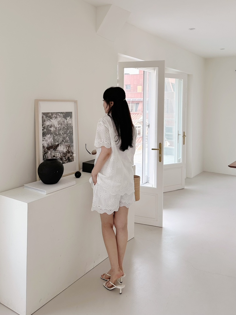 2ND GATE韓國代購女裝新款職業熱賣25春夏推薦襯衫蕾絲衫刺繡2ND GATE襯衫/蕾絲衫