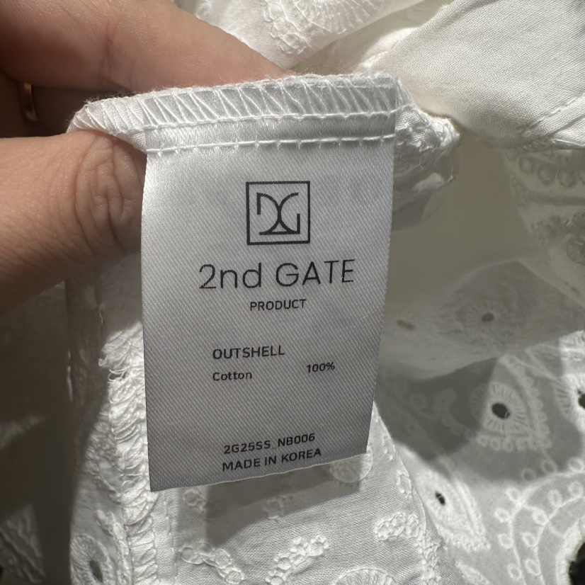 2ND GATE韓國代購女裝新款職業熱賣25春夏推薦襯衫蕾絲衫刺繡2ND GATE襯衫/蕾絲衫