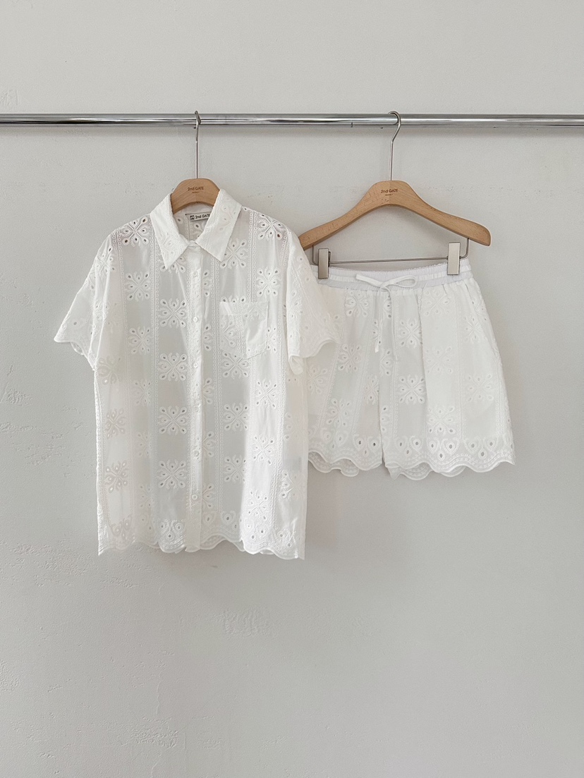 2ND GATE東大門代購女裝新款熱賣25春夏真品人氣套裝刺繡套裝2ND GATE套裝