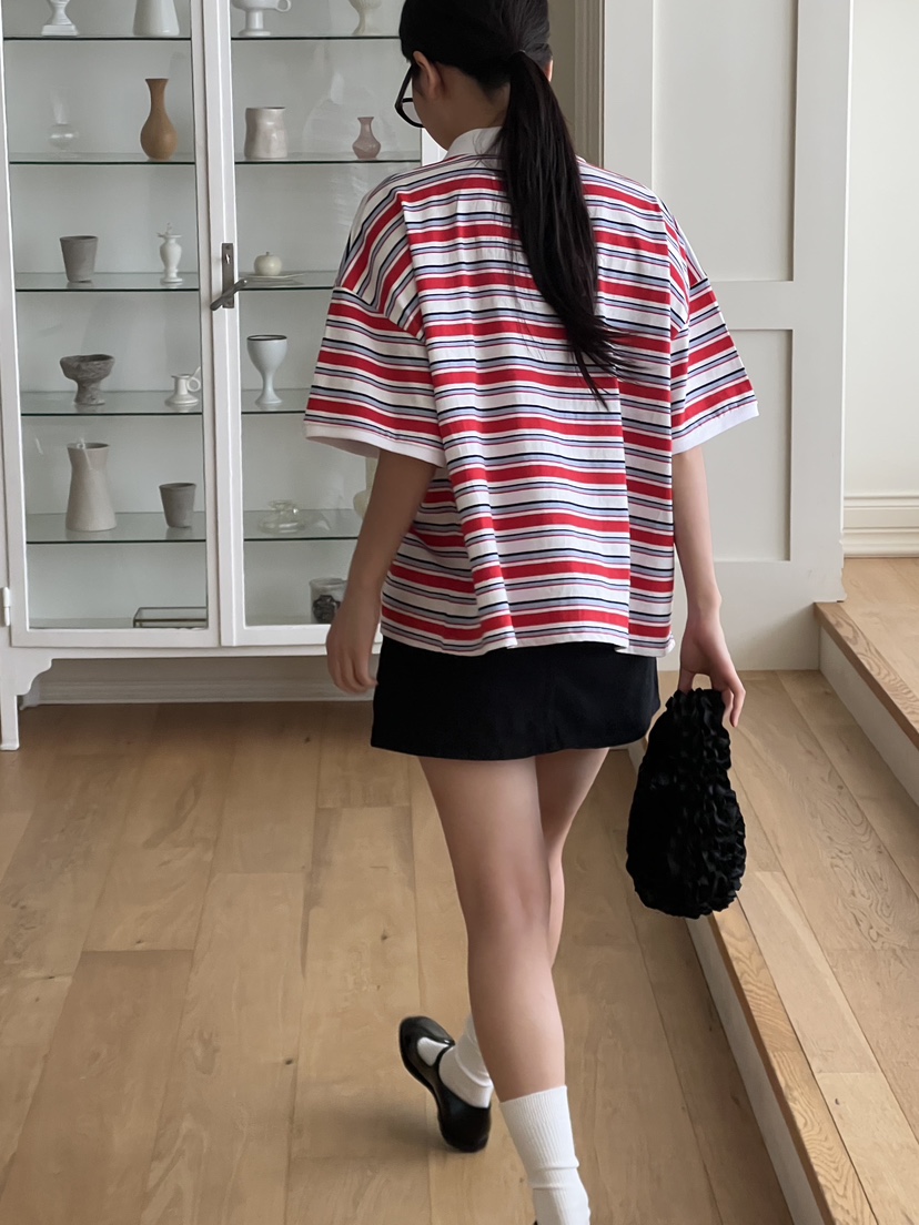 SUNDER MARKET韓國直郵女裝新品職業休閑時尚推薦熱賣25春夏T恤SUNDER MARKETT恤