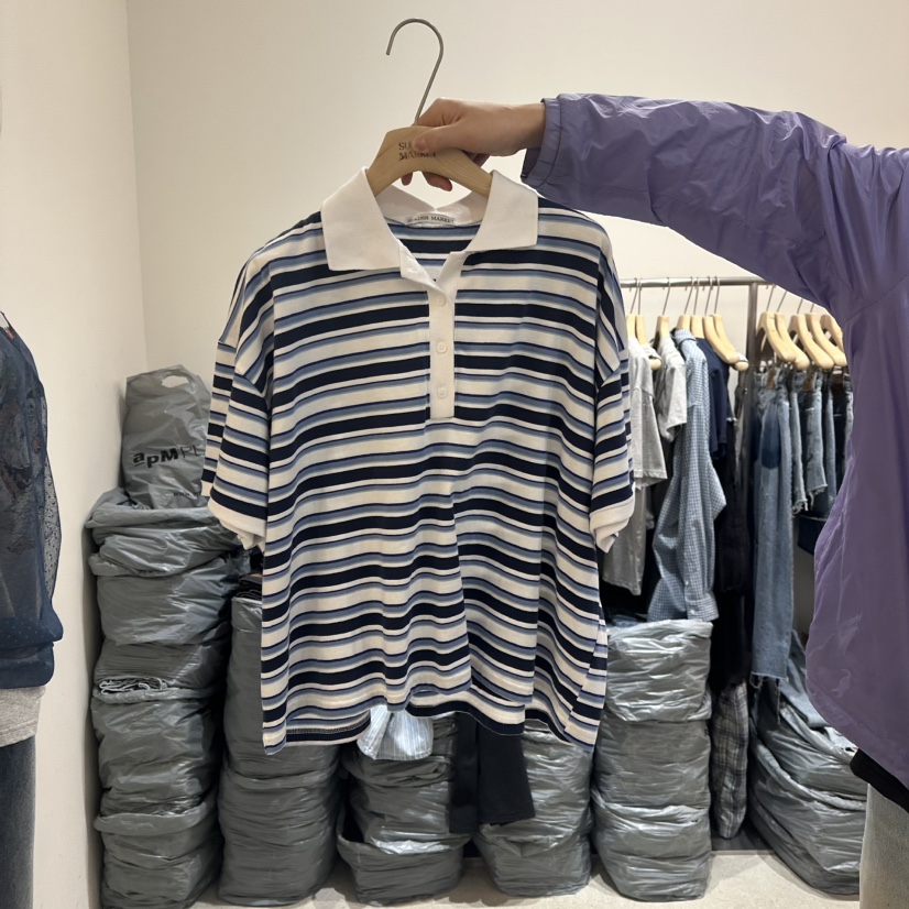 SUNDER MARKET韓國直郵女裝新品職業休閑時尚推薦熱賣25春夏T恤SUNDER MARKETT恤圖色2