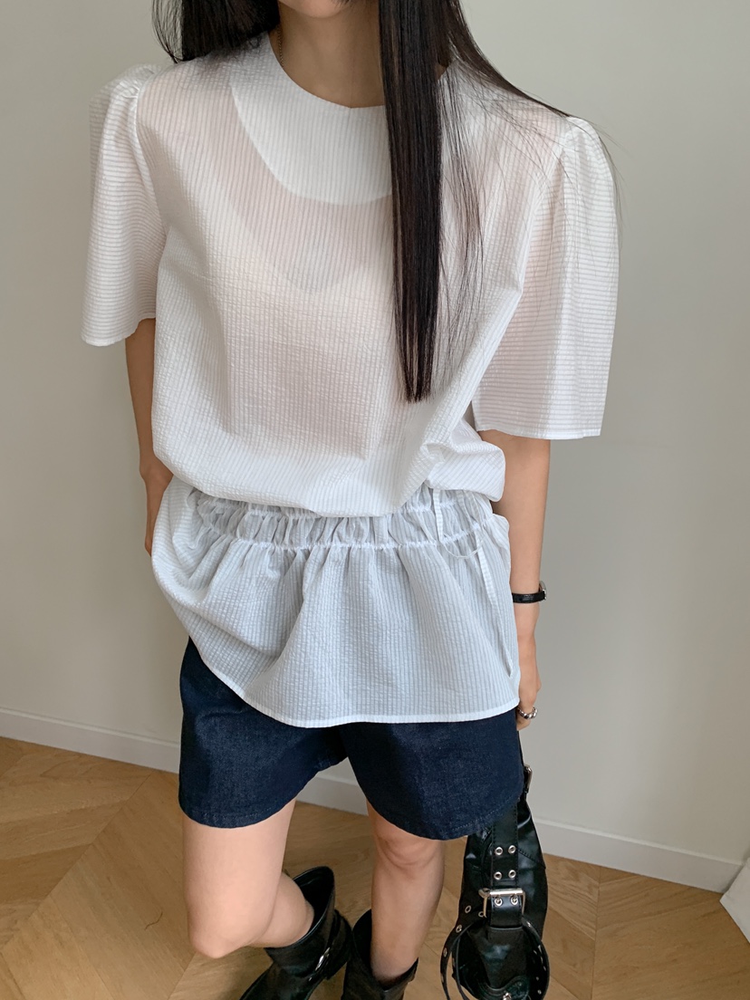 GOYOU韓國直郵㊣女裝新款推薦休閑時尚熱賣25春夏襯衫蕾絲衫de goyou襯衫/蕾絲衫