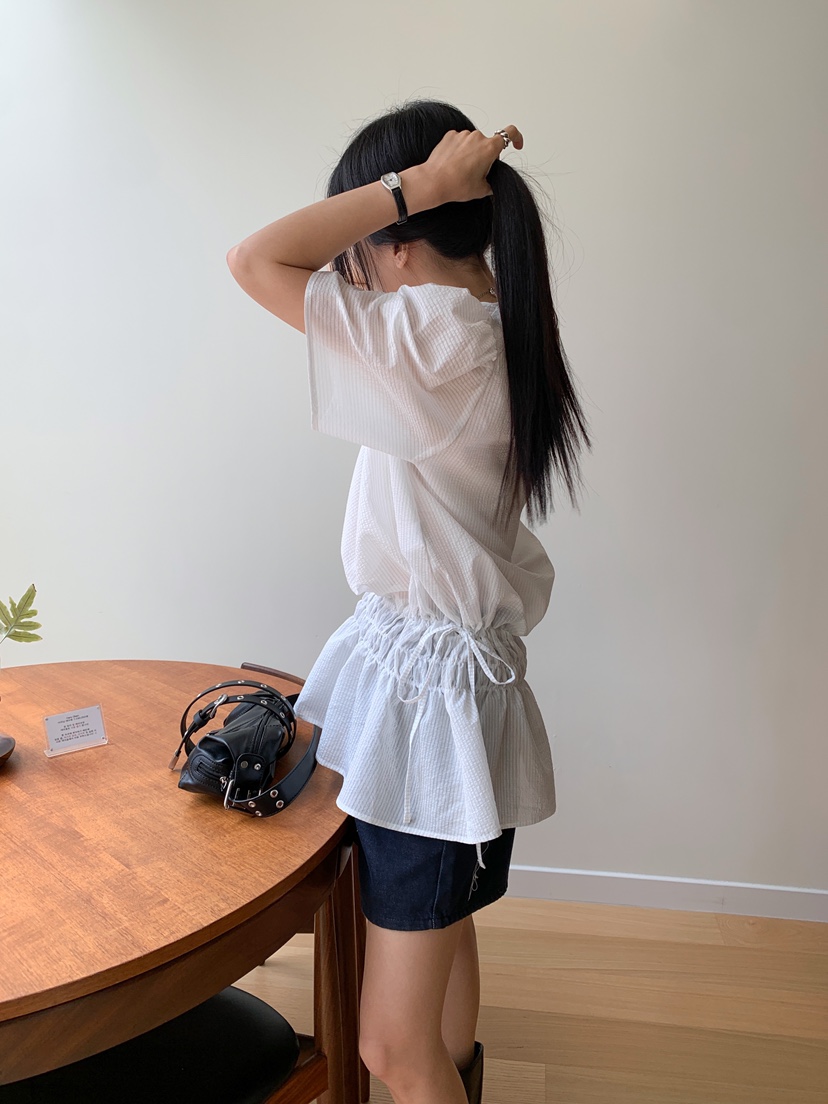 GOYOU韓國直郵㊣女裝新款推薦休閑時尚熱賣25春夏襯衫蕾絲衫de goyou襯衫/蕾絲衫