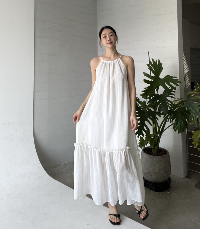 VERNI韓國直郵㊣東大門實拍女裝新款休閑25春夏人氣時尚連衣裙VERNI連衣裙