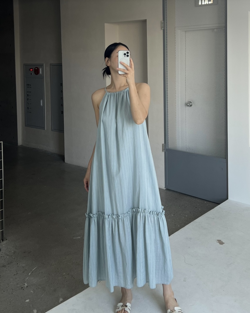 VERNI韓國直郵㊣東大門實拍女裝新款休閑25春夏人氣時尚連衣裙VERNI連衣裙