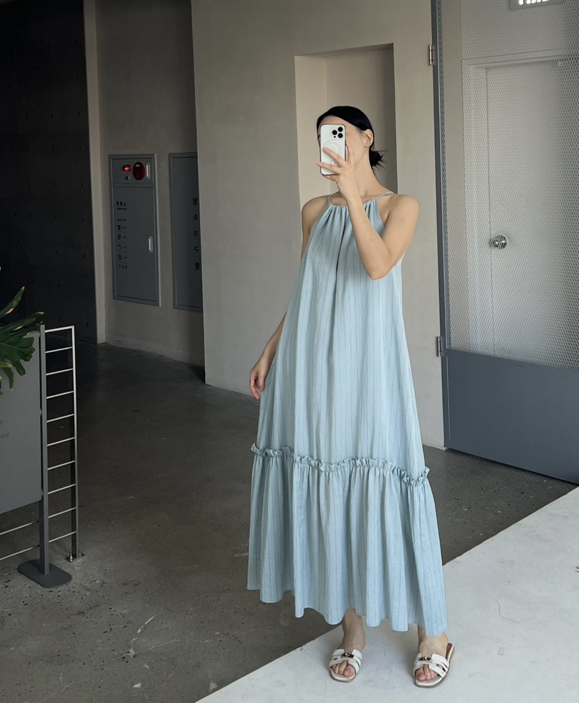 VERNI韓國直郵㊣東大門實拍女裝新款休閑25春夏人氣時尚連衣裙VERNI連衣裙