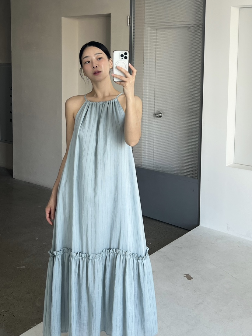 VERNI韓國直郵㊣東大門實拍女裝新款休閑25春夏人氣時尚連衣裙VERNI連衣裙