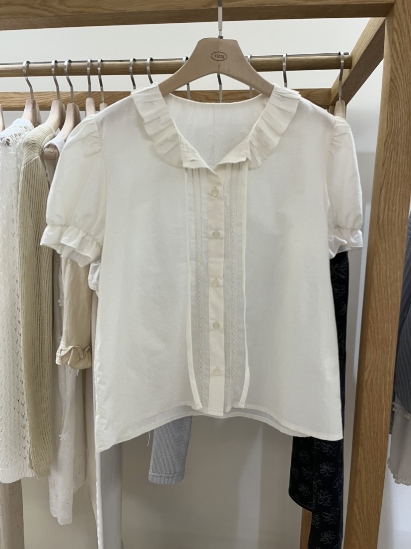 TIZZI韓國直郵㊣東大門實拍女裝新品時尚休閑熱賣襯衫蕾絲衫TIZZI襯衫/蕾絲衫