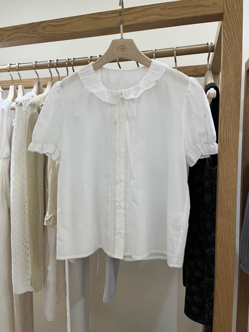 TIZZI韓國直郵㊣東大門實拍女裝新品時尚休閑熱賣襯衫蕾絲衫TIZZI襯衫/蕾絲衫圖色2