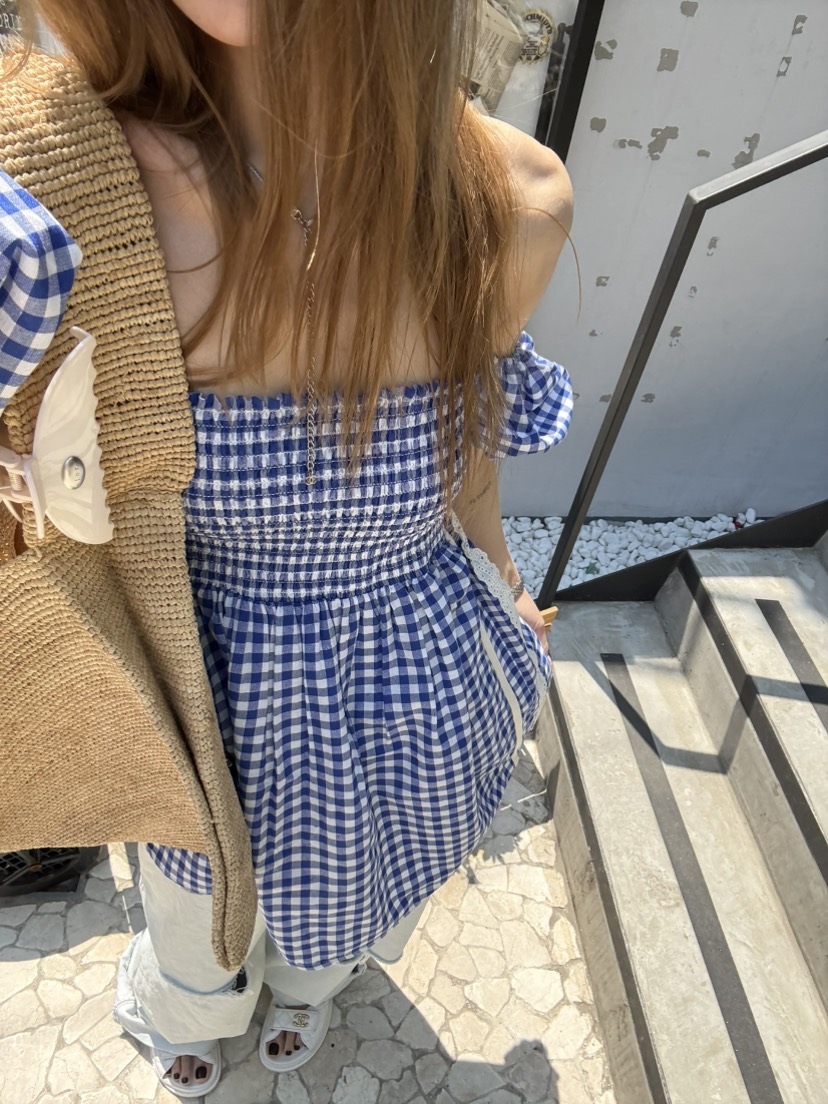 ZEROZERO韓國直郵㊣女裝新品時尚人氣熱賣25春夏襯衫蕾絲衫格紋ZEROZERO襯衫/蕾絲衫