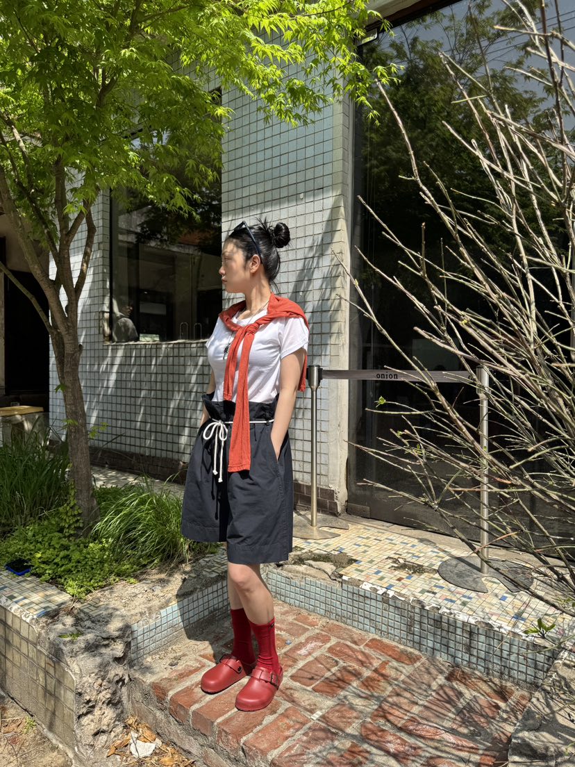 FRANC—L韓國直郵㊣女裝新款休閑25春夏時尚人氣短褲含腰繩FRANC短褲