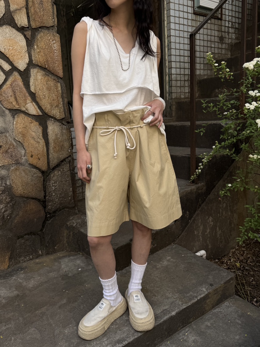 FRANC—L韓國直郵㊣女裝新款休閑25春夏時尚人氣短褲含腰繩FRANC短褲