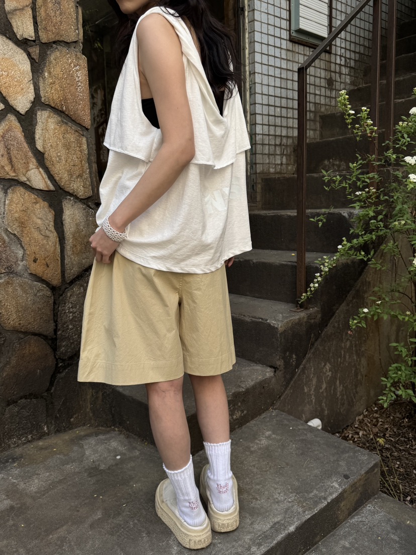 FRANC—L韓國直郵㊣女裝新款休閑25春夏時尚人氣短褲含腰繩FRANC短褲