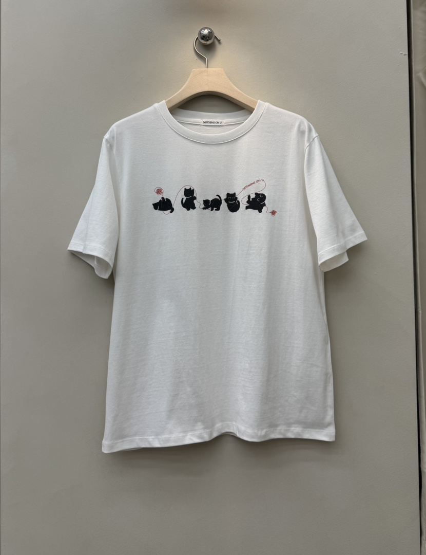 NOTHING韓國㊣直郵東大門代購女裝新款人氣熱賣25春夏時尚T恤NOTHINGT恤圖色3