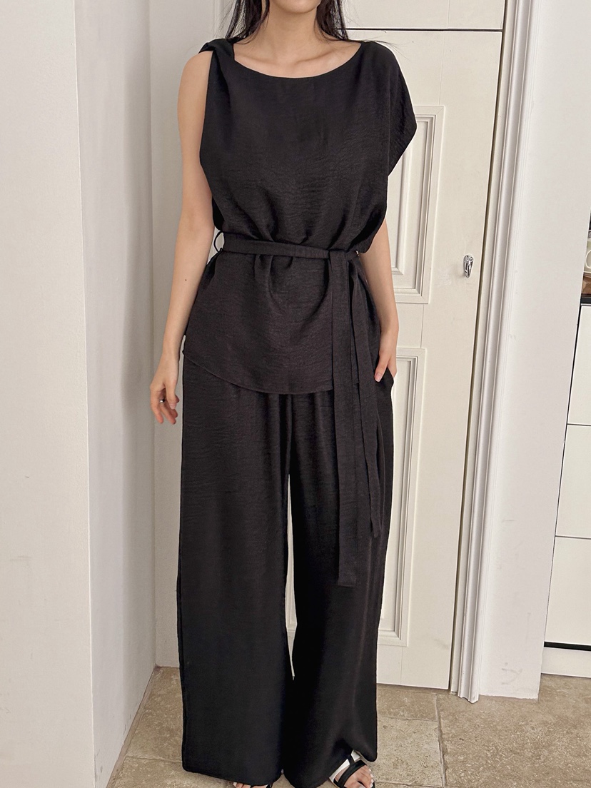 VERNI韓國直郵㊣東大門實拍女裝新款推薦時尚套裝含腰帶套裝VERNI套裝