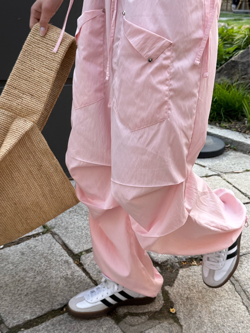 ZEROZERO韓國㊣直郵東大門代購女裝新品時尚休閑褲口袋透視ZEROZERO休閑褲