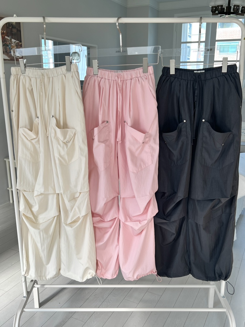 ZEROZERO韓國㊣直郵東大門代購女裝新品時尚休閑褲口袋透視ZEROZERO休閑褲