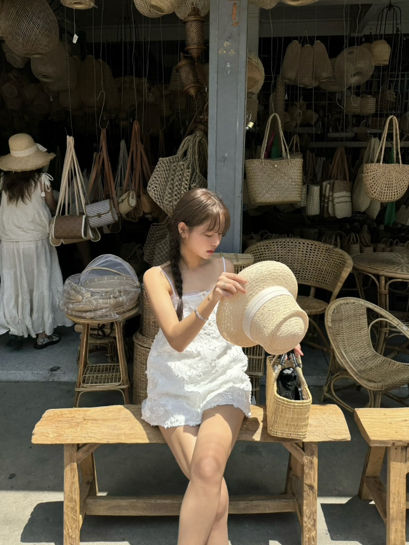 OUPPT韓國㊣直郵東大門代購女裝新品人氣熱賣休閑連衣裙亞麻OUPPT連衣裙