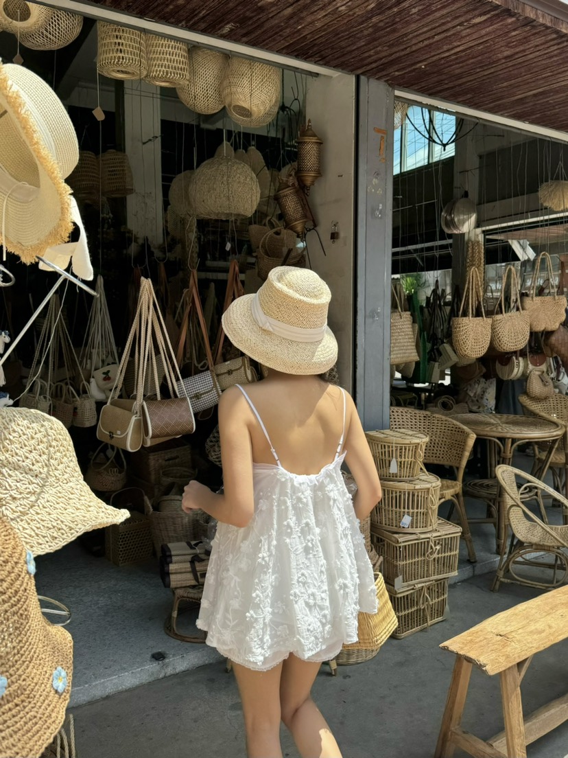 OUPPT韓國㊣直郵東大門代購女裝新品人氣熱賣休閑連衣裙亞麻OUPPT連衣裙