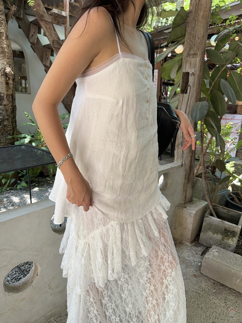 OUPPT韓國㊣直郵東大門代購女裝新品人氣熱賣休閑連衣裙亞麻OUPPT連衣裙