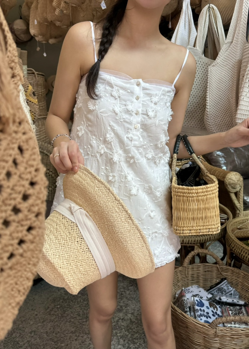 OUPPT韓國㊣直郵東大門代購女裝新品人氣熱賣休閑連衣裙亞麻OUPPT連衣裙