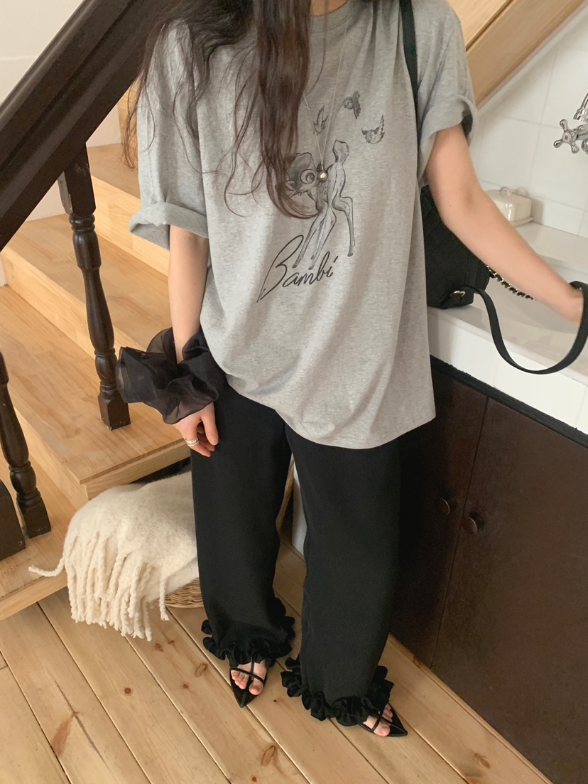 JKICHI韓國直郵㊣東大門實拍女裝新款25春夏人氣休閑推薦T恤JKICHIT恤