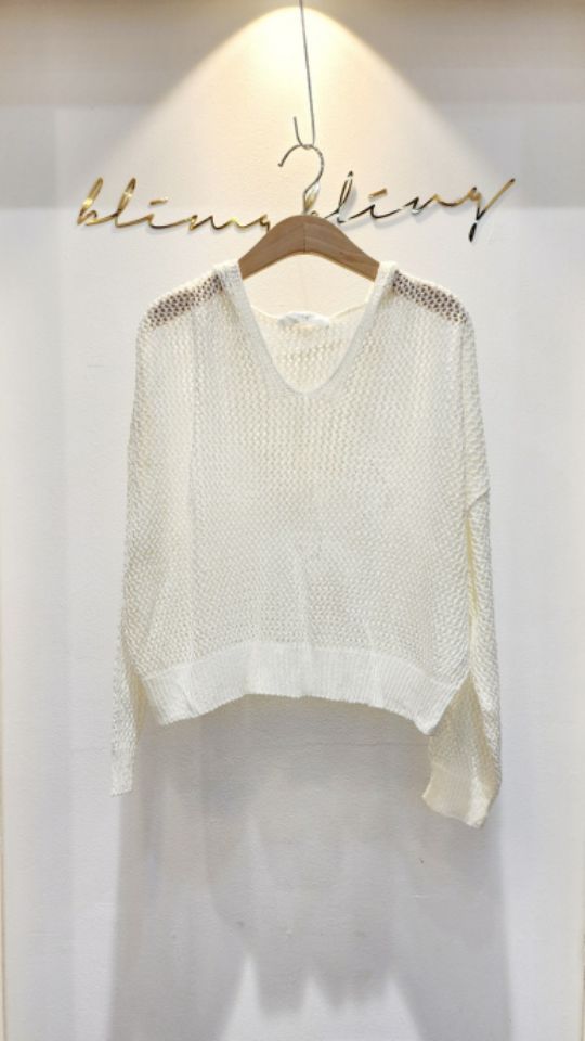 BLING BLING-S韓國直郵㊣女裝新品人氣時尚25春夏針織衫兜帽BLING BLING-S針織衫圖色2