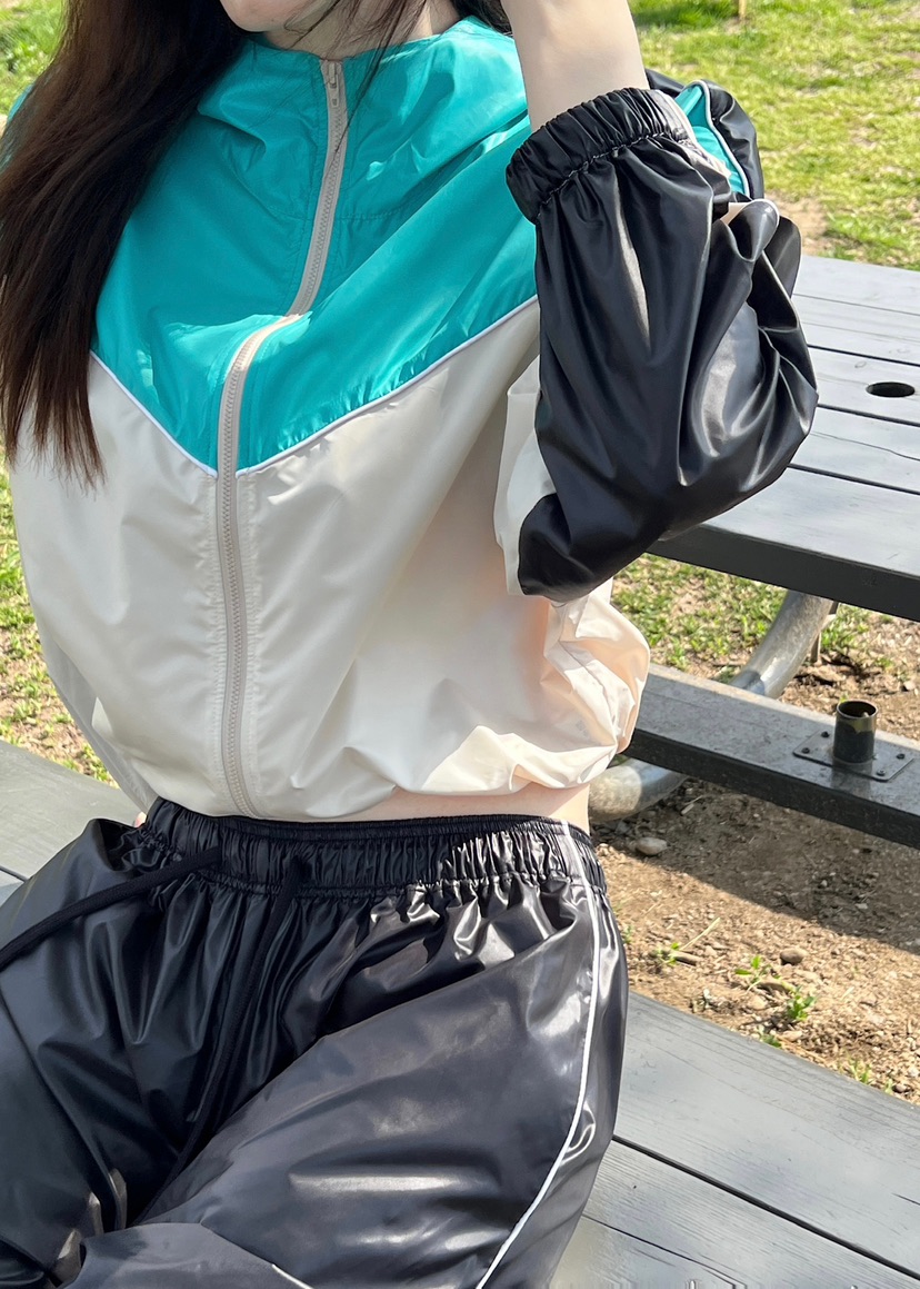 ANOTHER AVENUE韓國直郵㊣東大門實拍女裝新品休閑夾克連帽衫短款ANOTHER AVENUE夾克
