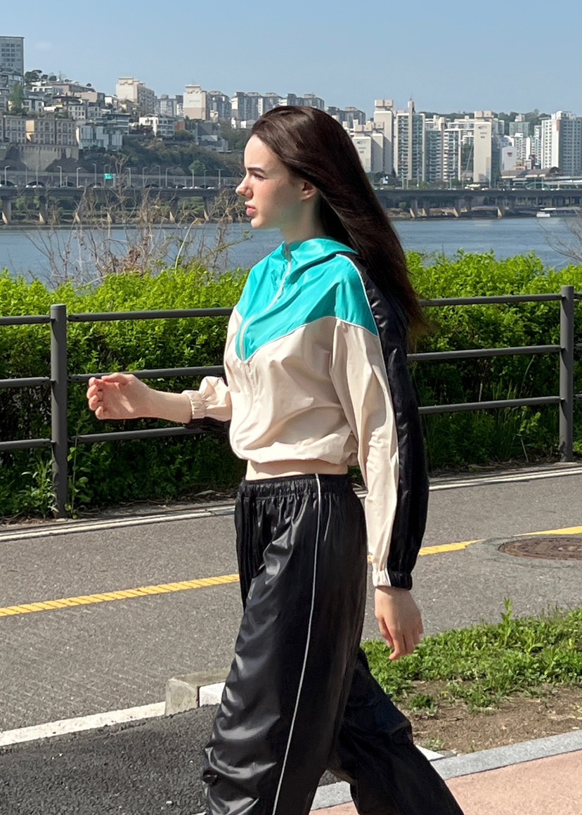 ANOTHER AVENUE韓國直郵㊣東大門實拍女裝新品休閑夾克連帽衫短款ANOTHER AVENUE夾克