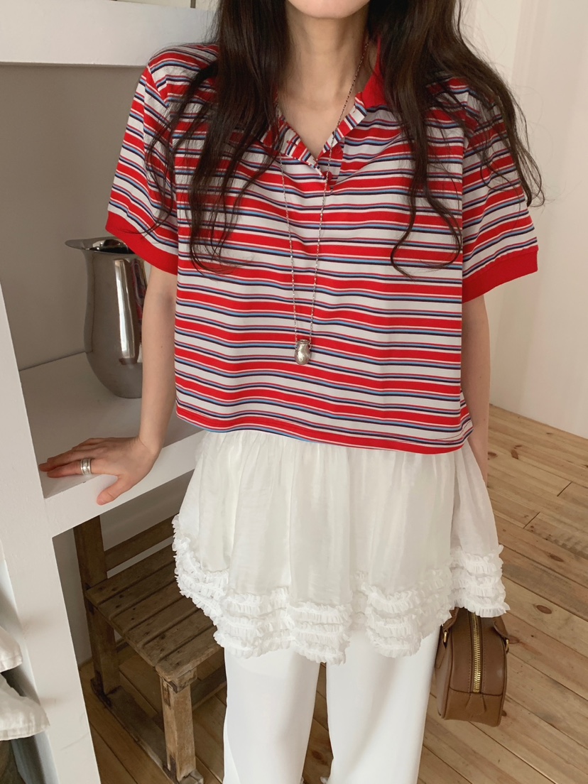 JKICHI韓國直郵㊣女裝新品推薦25春夏時尚人氣休閑熱賣T恤JKICHIT恤圖色2