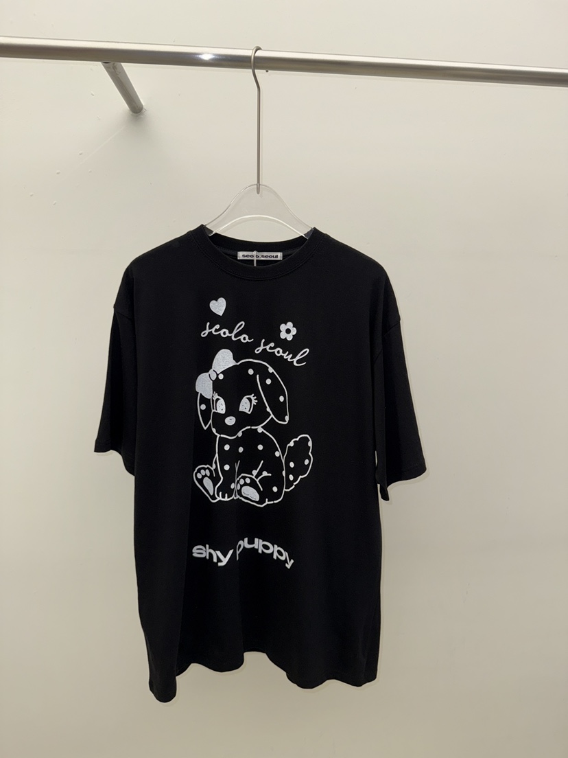 SEOLO直郵韓國代購㊣女裝新品推薦熱賣25春夏人氣休閑時尚T恤Seolo seoulT恤圖色2