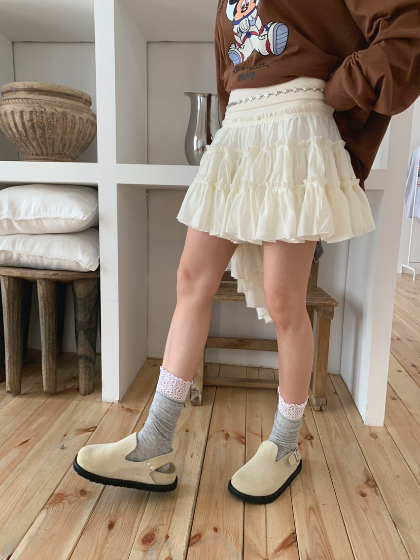 JKICHI韓國㊣直郵東大門代購女裝新品時尚人氣休閑短裙腰帶JKICHI短裙