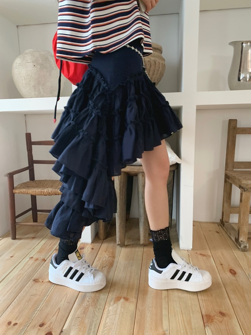JKICHI韓國㊣直郵東大門代購女裝新品時尚人氣休閑短裙腰帶JKICHI短裙