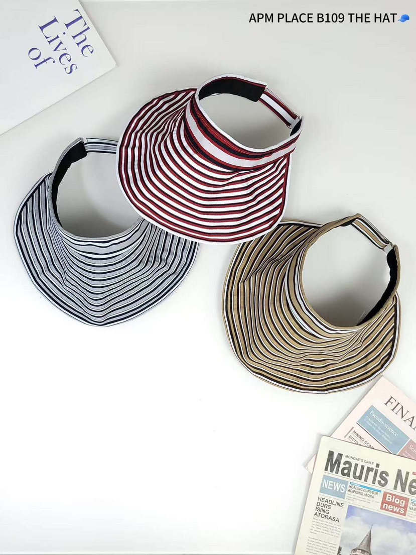 THE HAT-P韓國㊣直郵東大門代購女裝新品25春夏推薦帽子條紋THE HAT帽子
