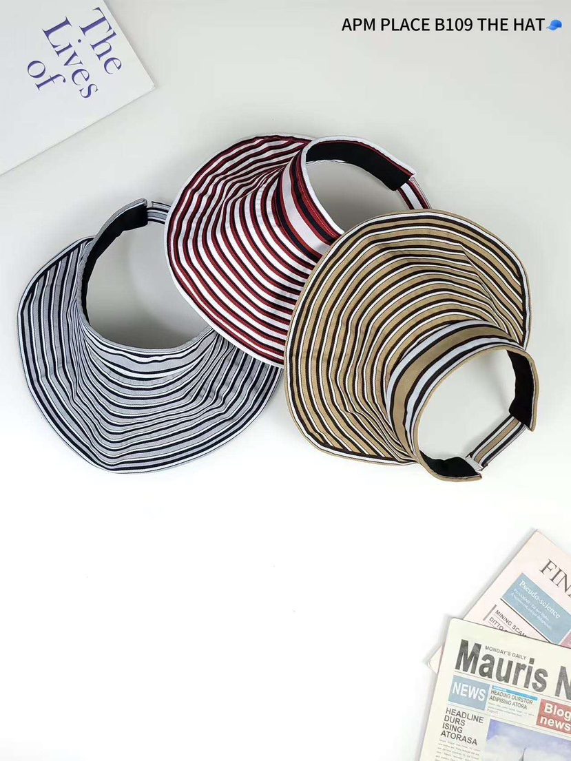THE HAT-P韓國㊣直郵東大門代購女裝新品25春夏推薦帽子條紋THE HAT帽子