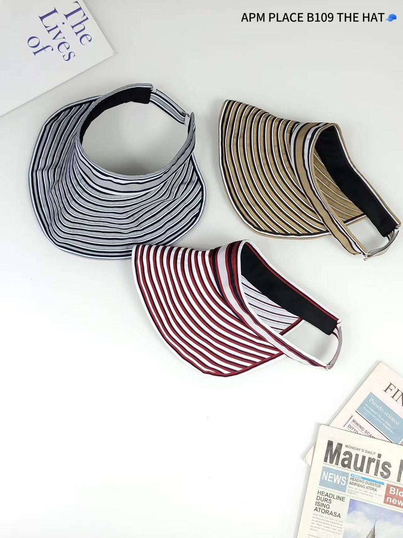 THE HAT-P韓國㊣直郵東大門代購女裝新品25春夏推薦帽子條紋THE HAT帽子