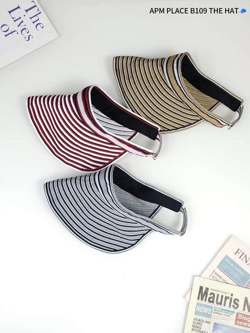 THE HAT-P韓國㊣直郵東大門代購女裝新品25春夏推薦帽子條紋THE HAT帽子