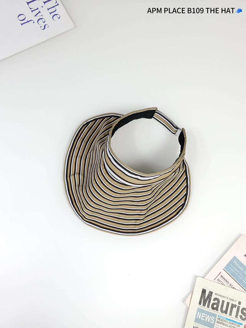 THE HAT-P韓國㊣直郵東大門代購女裝新品25春夏推薦帽子條紋THE HAT帽子圖色2