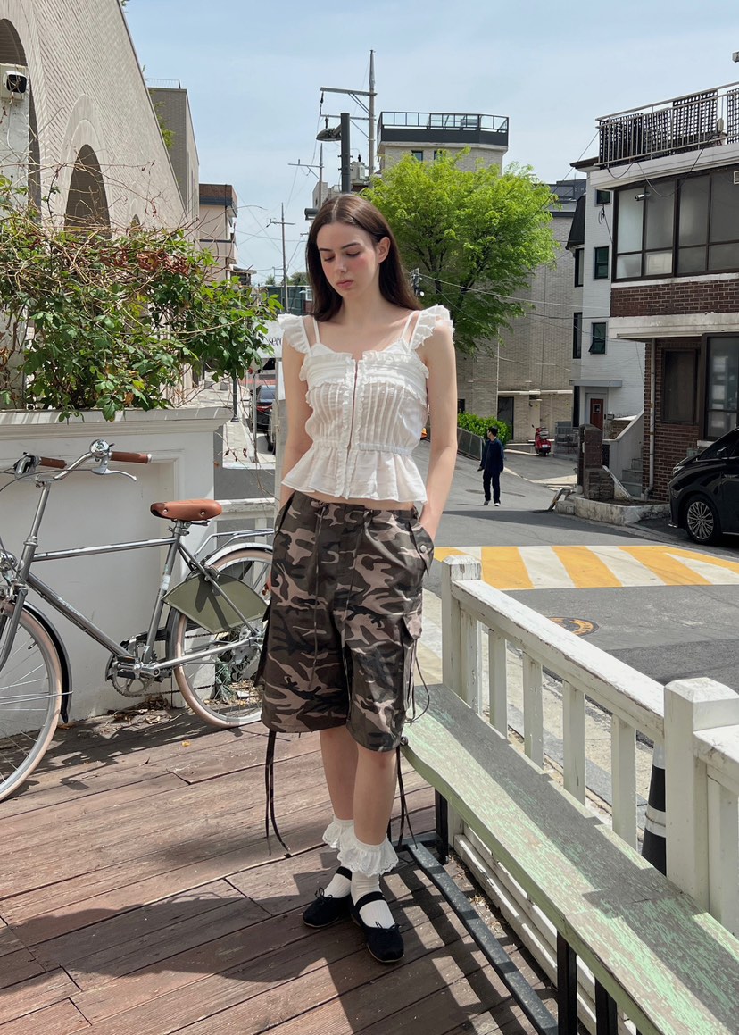 ANOTHER AVENUE韓國㊣直郵東大門代購女裝新品25春夏短褲迷彩ANOTHER AVENUE短褲