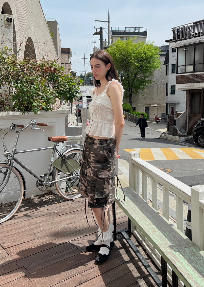 ANOTHER AVENUE韓國㊣直郵東大門代購女裝新品25春夏短褲迷彩ANOTHER AVENUE短褲