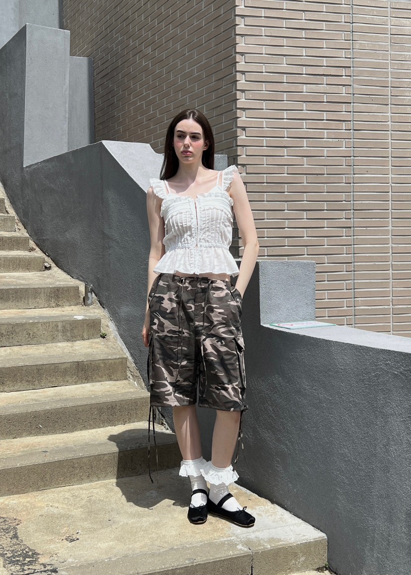 ANOTHER AVENUE韓國㊣直郵東大門代購女裝新品25春夏短褲迷彩ANOTHER AVENUE短褲