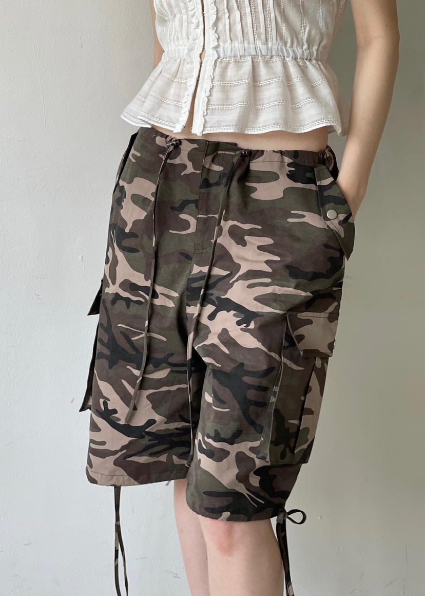 ANOTHER AVENUE韓國㊣直郵東大門代購女裝新品25春夏短褲迷彩ANOTHER AVENUE短褲