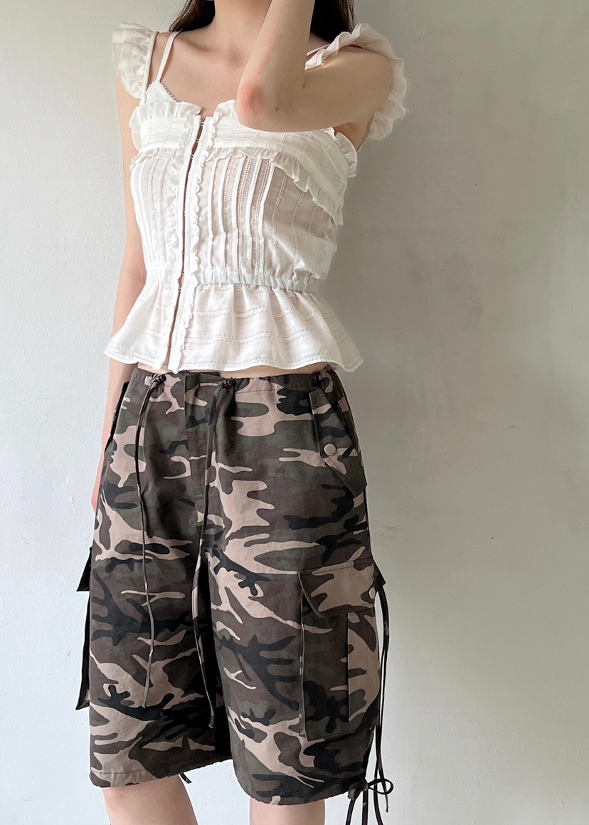 ANOTHER AVENUE韓國㊣直郵東大門代購女裝新品25春夏短褲迷彩ANOTHER AVENUE短褲
