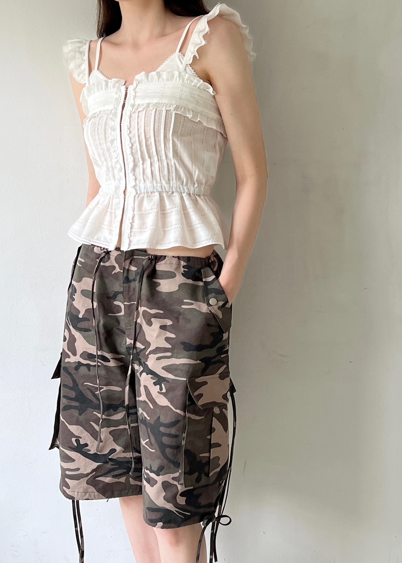 ANOTHER AVENUE韓國㊣直郵東大門代購女裝新品25春夏短褲迷彩ANOTHER AVENUE短褲