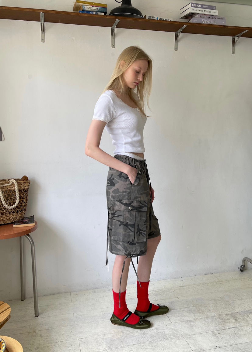 ANOTHER AVENUE韓國㊣直郵東大門代購女裝新品25春夏短褲迷彩ANOTHER AVENUE短褲