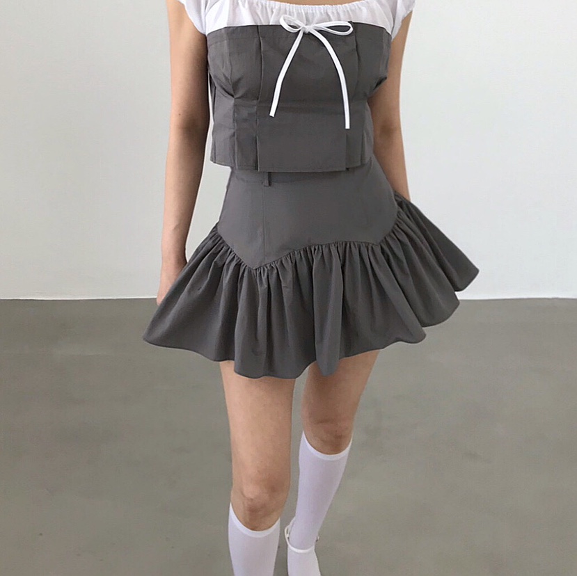 2TWO MOON韓國直郵㊣東大門實拍女裝新品時尚人氣休閑短裙2TWO MOON短裙