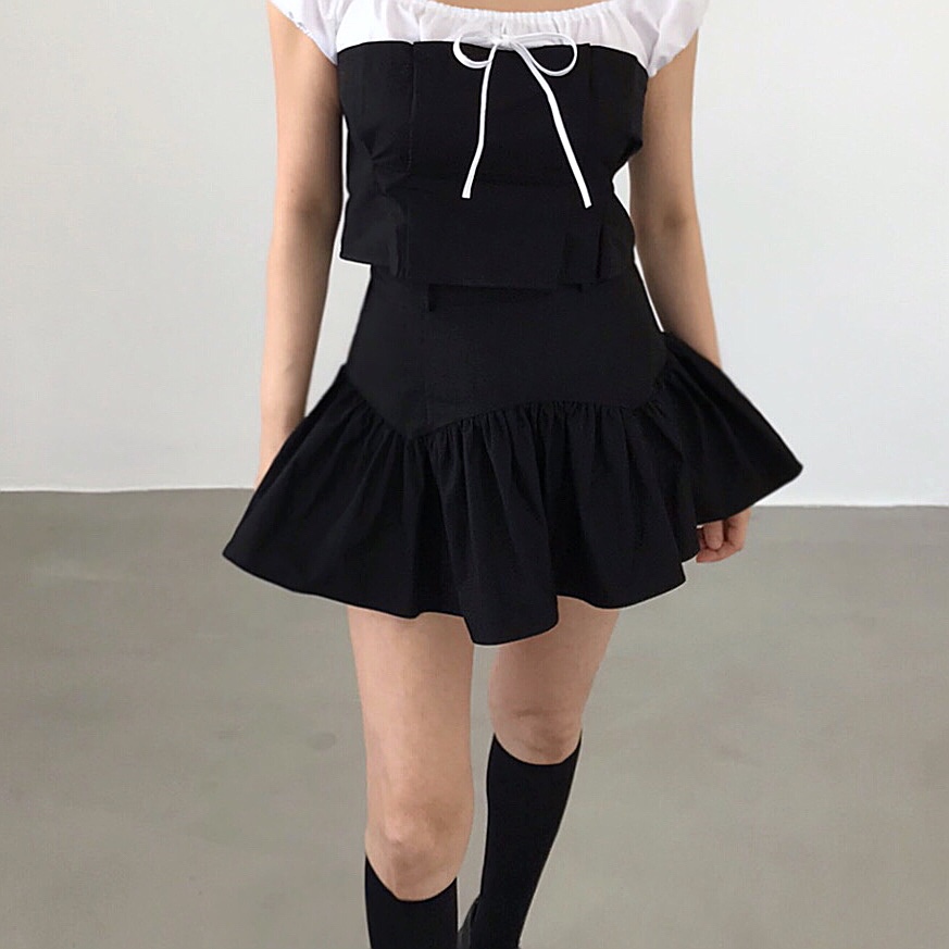 2TWO MOON韓國直郵㊣東大門實拍女裝新品時尚人氣休閑短裙2TWO MOON短裙圖色2